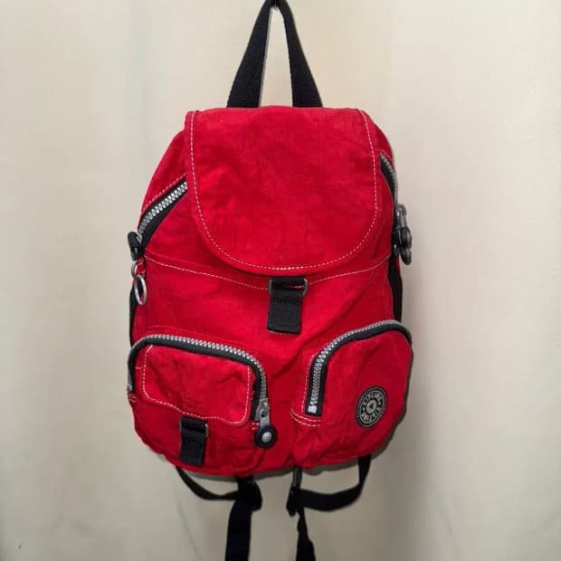 Kipling 키플링 희귀 미니 백팩 레드