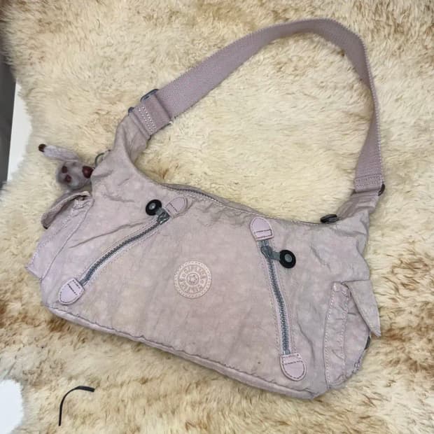 kipling 키플링 나일론 토트 숄더백 상아색