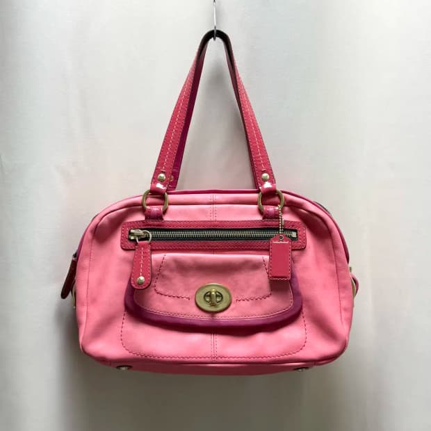 COACH 코치 보니 레더 사첼 토트백 코랄
