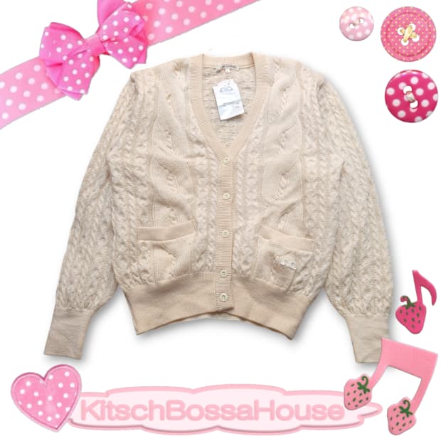 Courreges 꾸레쥬 울 니트 가디건