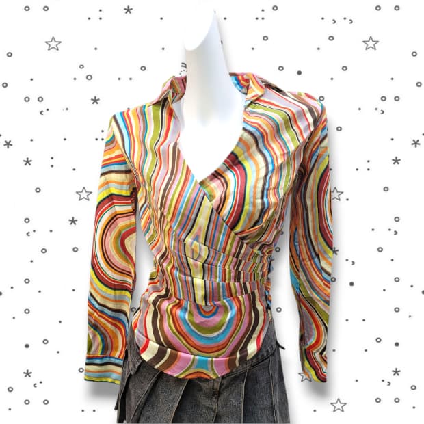 [38] 폴스미스 시그니처 멀티컬러 블라우스 36