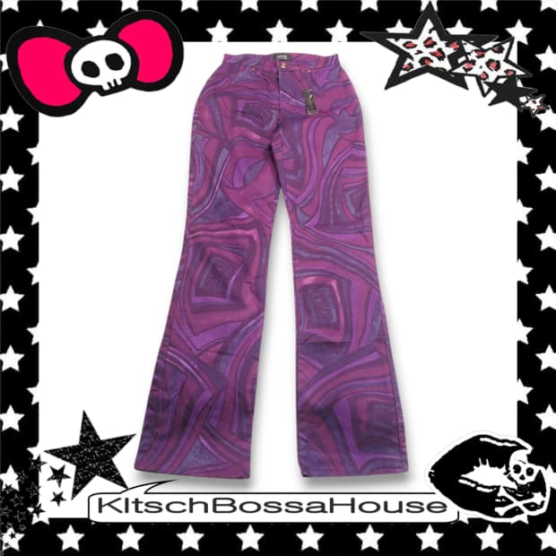 [26] 새제품 VERSACE 베르사체 플레어 패턴 팬츠