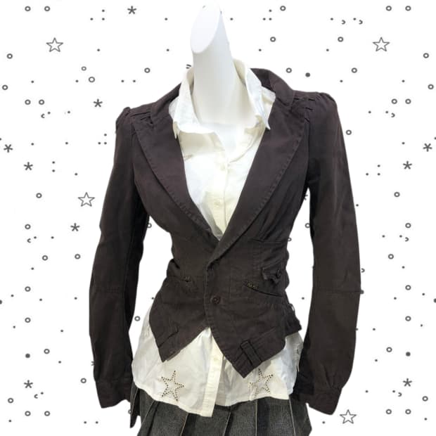 [S] DIESEL 디젤 그런지 크롭 블레이저 자켓 2