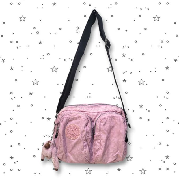 KIPLING 키플링 연보라 멀티포켓 나일론 크로스백