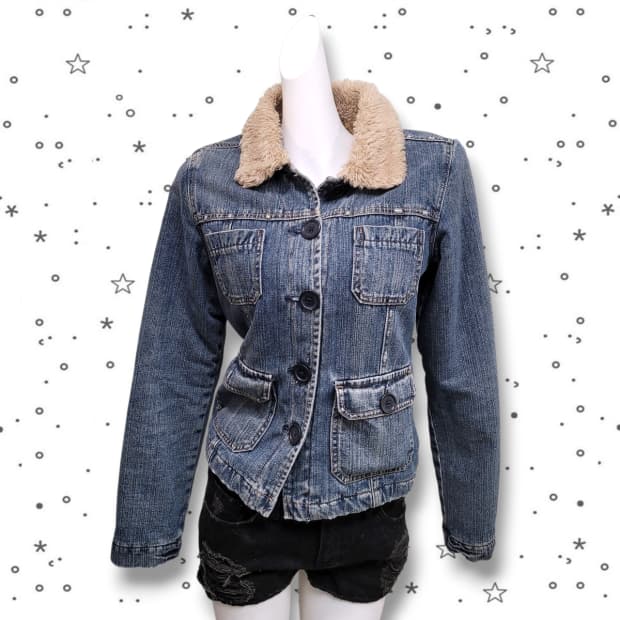 [90] 아베크롬비 양털 퍼 데님 자켓