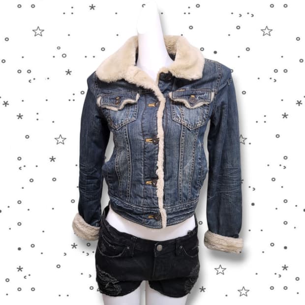 [S] SHANEJEANS 쉐인진스 양털 퍼 누빔 데님 자켓