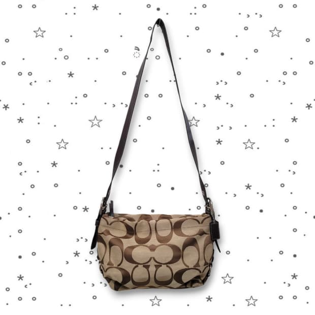 COACH 코치 자카드 숄더 크로스백