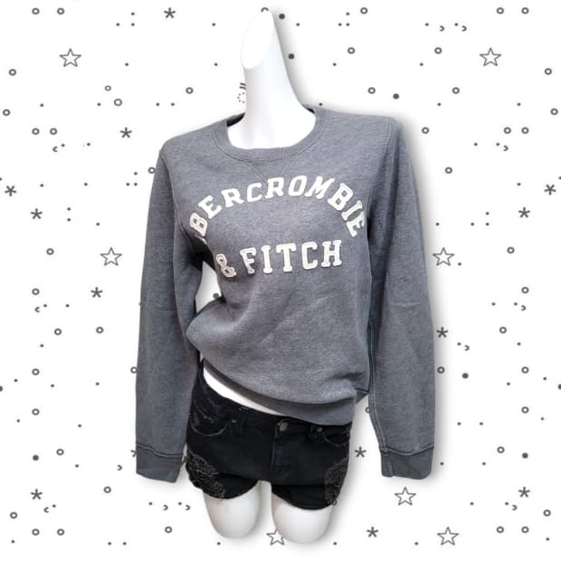 [L] 아베크롬비 스펠아웃 슬림 기모 맨투맨