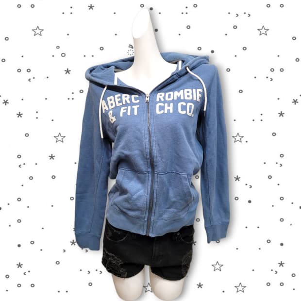 [XS] 아베크롬비 블루 스펠아웃 후드 집업