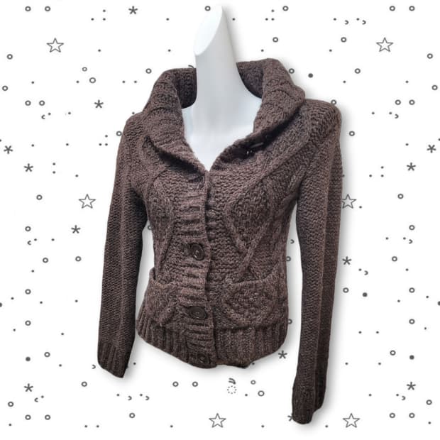 Ray BEAMS 레이빔즈 숄카라 울 니트 모리걸 가디건