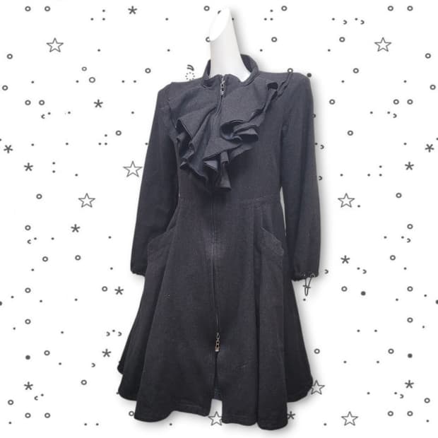 ARMANI 엠포리오 아르마니 90's 프릴 고딕 울 코트 원피스