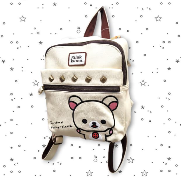 [새제품] Rilakkuma 리락쿠마 스터드 커피 앤 크림 미니 백팩