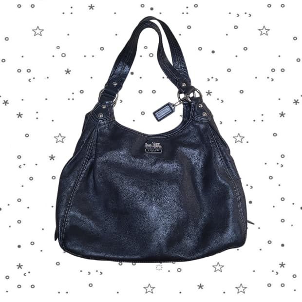 Coach 코치 매디슨 호보 레더백 블랙