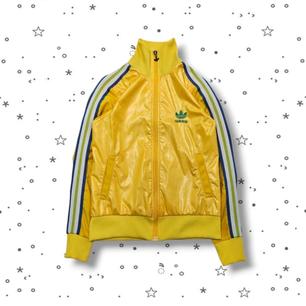 F ADIDAS 아디다스 90's 옐로우 트랙탑 져지