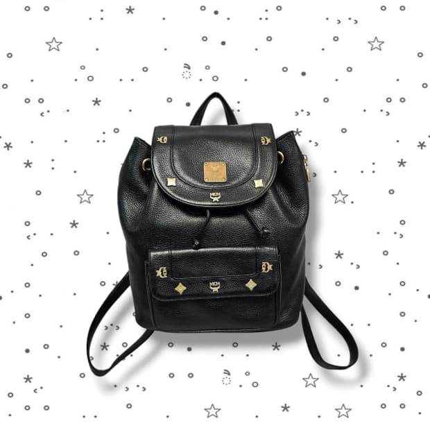 MCM 엠씨엠 스타크 가죽 백팩 블랙