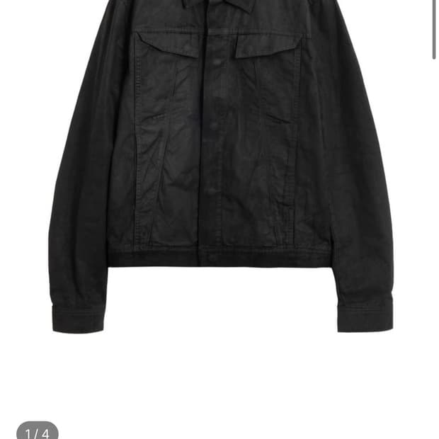 [교환] bordr WAXED TRUCKER JACKET (black)
