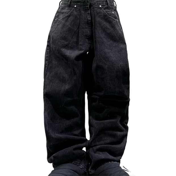랭글러 흑청 빅사이즈 팬츠