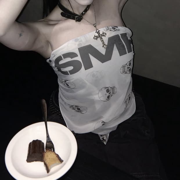 Shakingmyhead 스컬 반다나 스카프 펑크