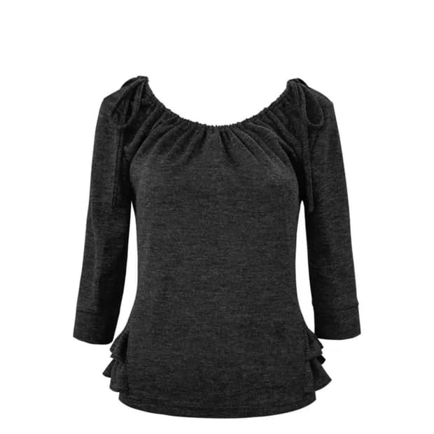 구함) 체메씨 SHIRRED MID-SLEEVE FRILL TOP 프릴탑
