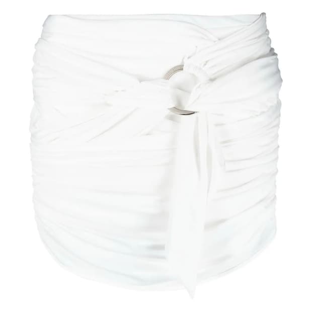 The Attico Drape-detailed skirt