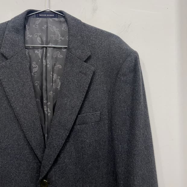 인디안옴므 앙고라블랜드 울 헤링본 블레이져