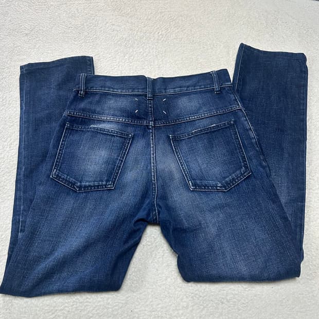 maison margiela 17 mid-blue denim pants