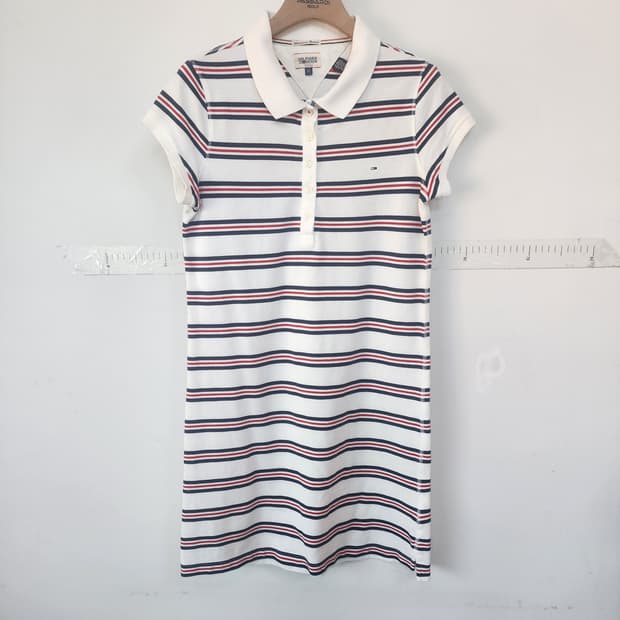 타미힐피거 스트라이프 카라 원피스
