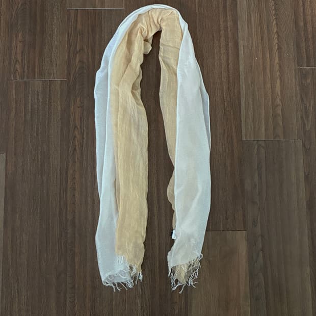 Beige Two-tone Scarf