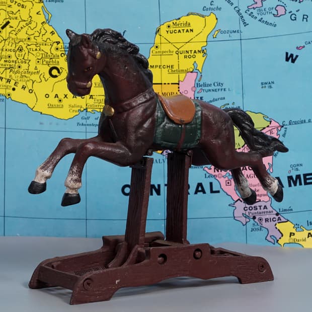 빈티지 소품 Cracker Barrel 주철 목마