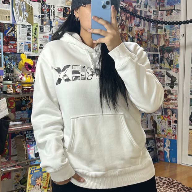 아비렉스 화이트 카모로고 약기모 후드티