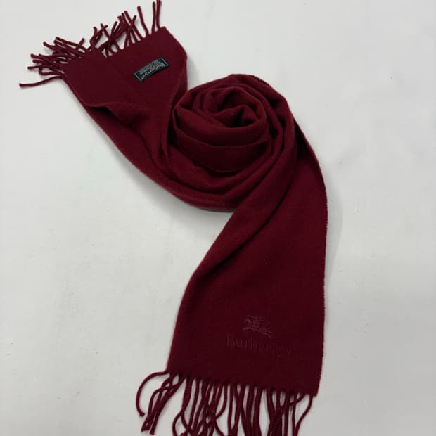 버버리 버건디 머플러 목도리