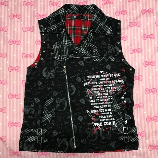 GLP (Gothic Lolita & Punk) 고딕 펑크 조끼 고스