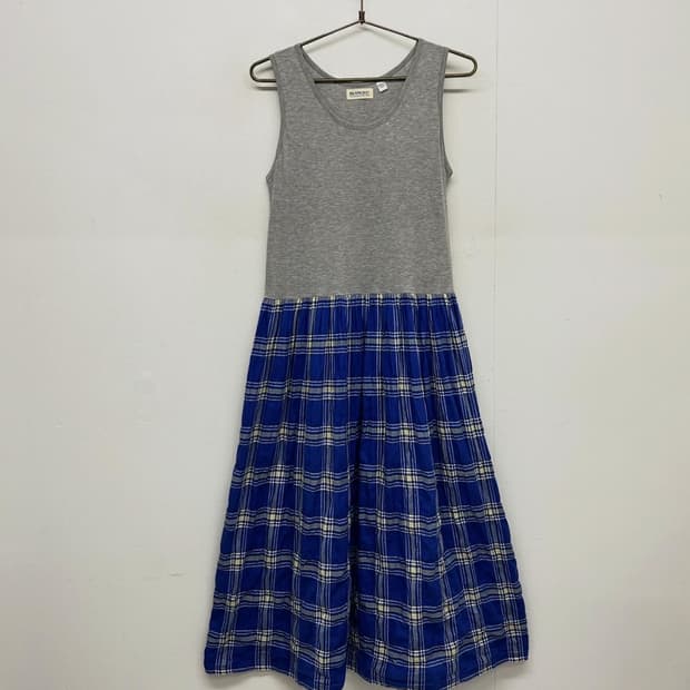 빔즈보이 체크 롱 원피스