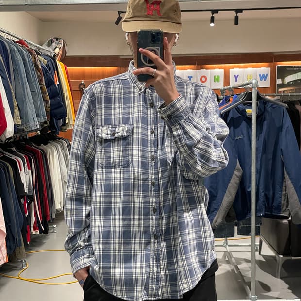 빈티지 체크 셔츠  