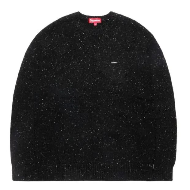 Supreme Small Box Speckle Sweater Black