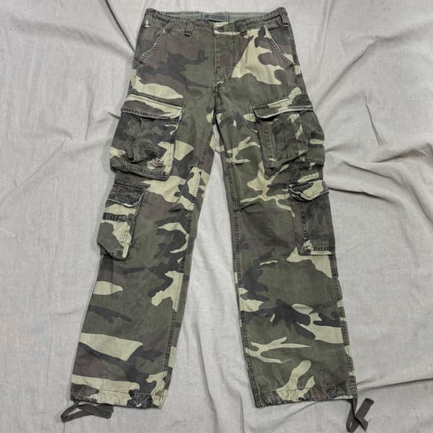 아베크롬비 빈티지 밀리터리 카모 카고팬츠 S(29~32)