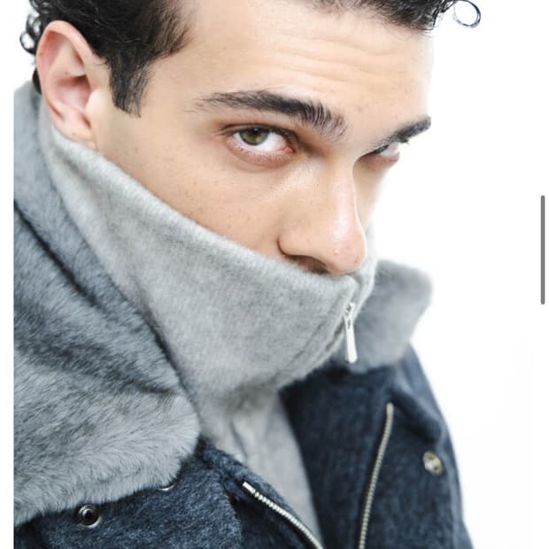 헬렛 알파카 해링턴 자켓 그레이 새상품 L