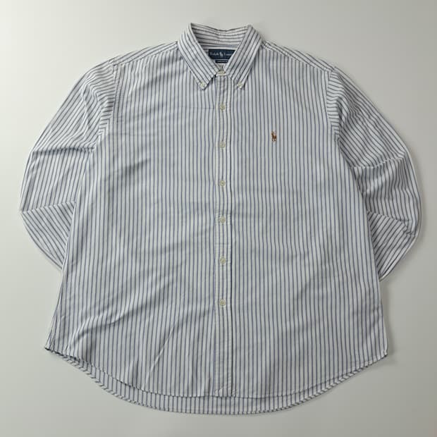 CJ404 XL 폴로 멀티포니 블루 뱅커스트라이프 셔츠 남방