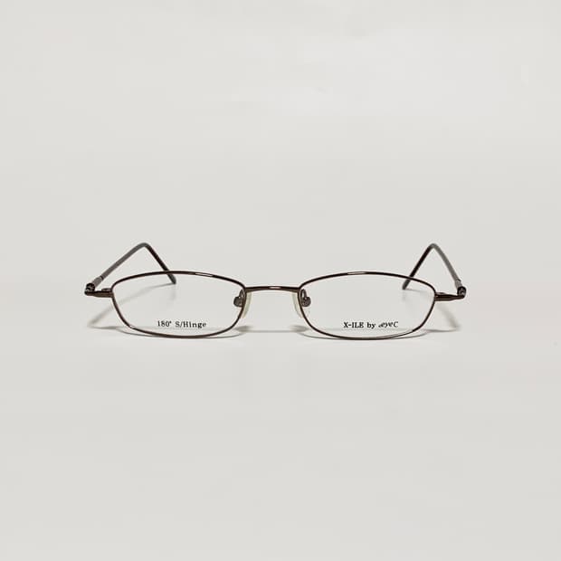 996 데드스탁 빈티지안경 초슬림 메탈 오벌 브라운 미니멀 180도 힌지