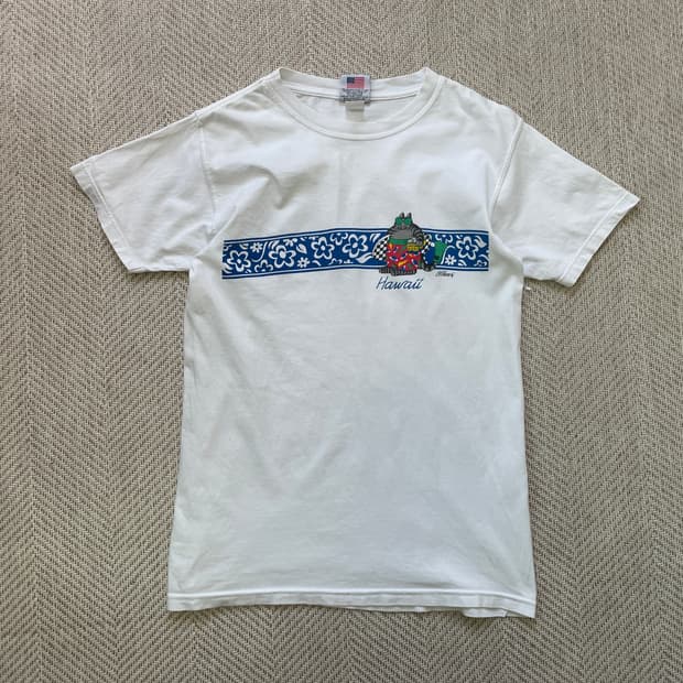 8;90s 블루하와이캣 하와이안 보더 그래픽 티셔츠
