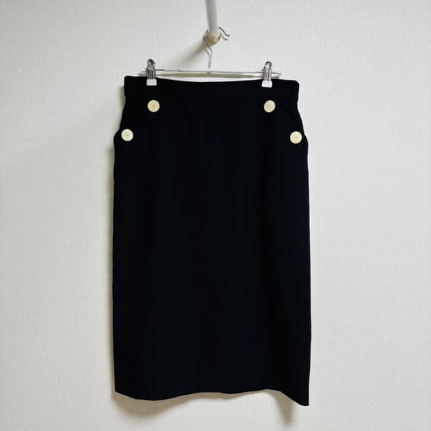 SCADA 에스카다 버튼 포인트 블랙 스커트