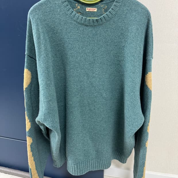 캐피탈 니트 Kapital 5G Wool Bone Crewneck