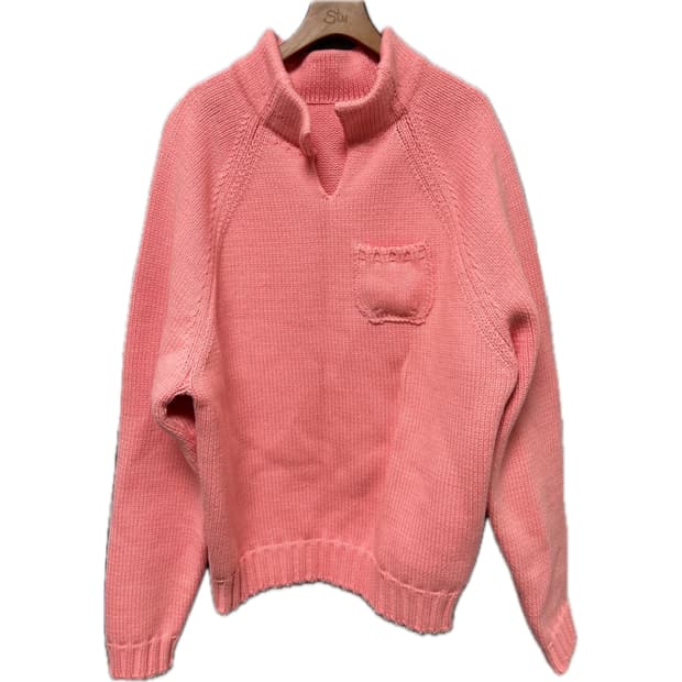 [OS] STU 24FW 카라 니트 핑크 샘플 STU OFFICE