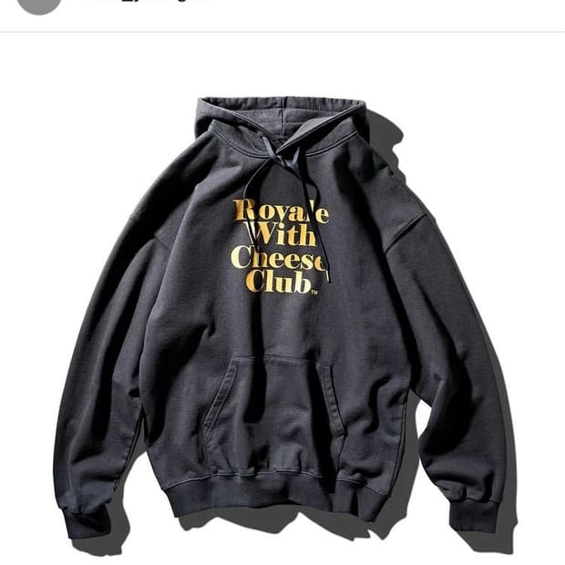 [M] 듀테로 로얄위드치즈클럽 후드티 차콜