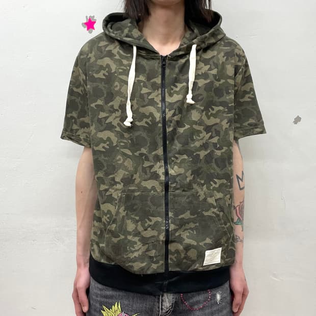 Camo Military Hooded T-Shirt