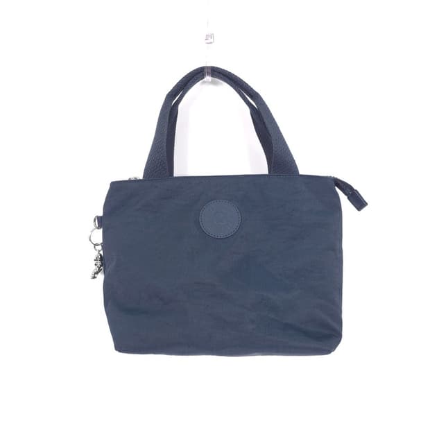 kipling 미니멀 네이비 나일론 스몰 토트백