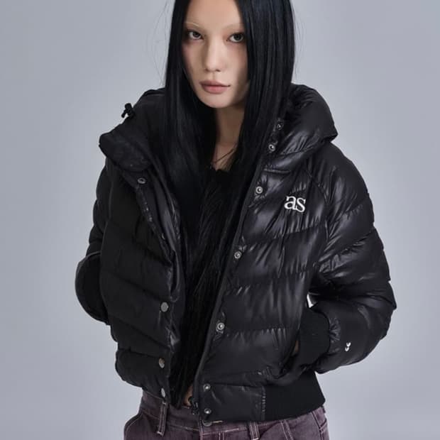 애즈온 숏 푸퍼 패딩