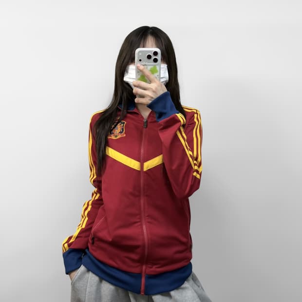 아디다스 스페인 트랙탑 져지 레드