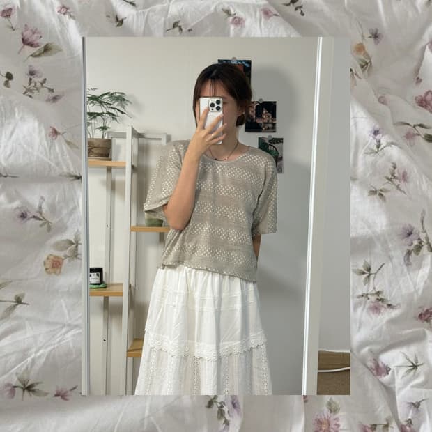 mute green dot blouse