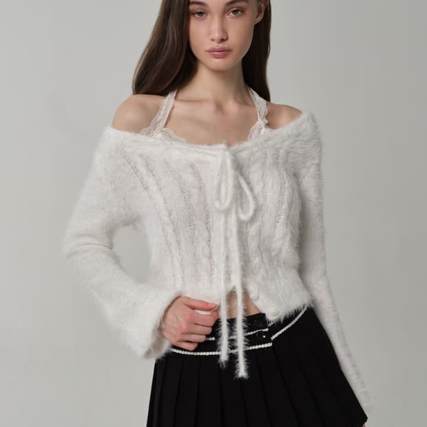 클리시어 스노우드림 레이스 니트